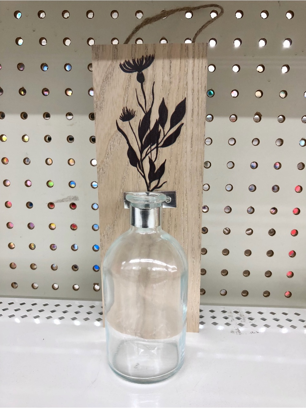 NEW SYMBOL GIFT Flower Wall Vase Decor Glass Bottle Tan